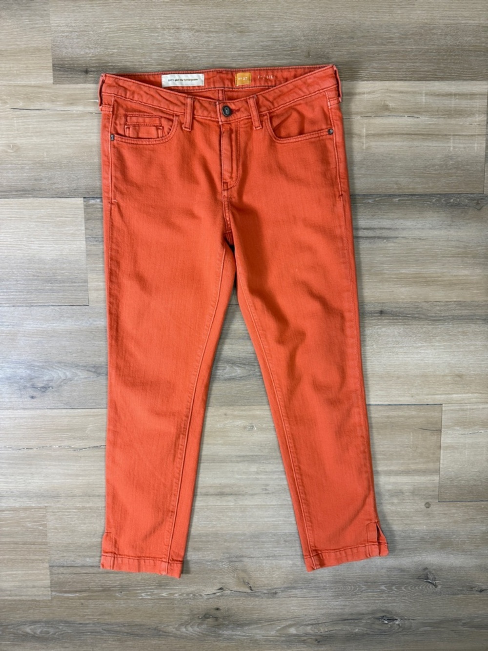 Pilcro and the Letterpress Anthropologie Rust Stet Ankle Crop Jeans | 27